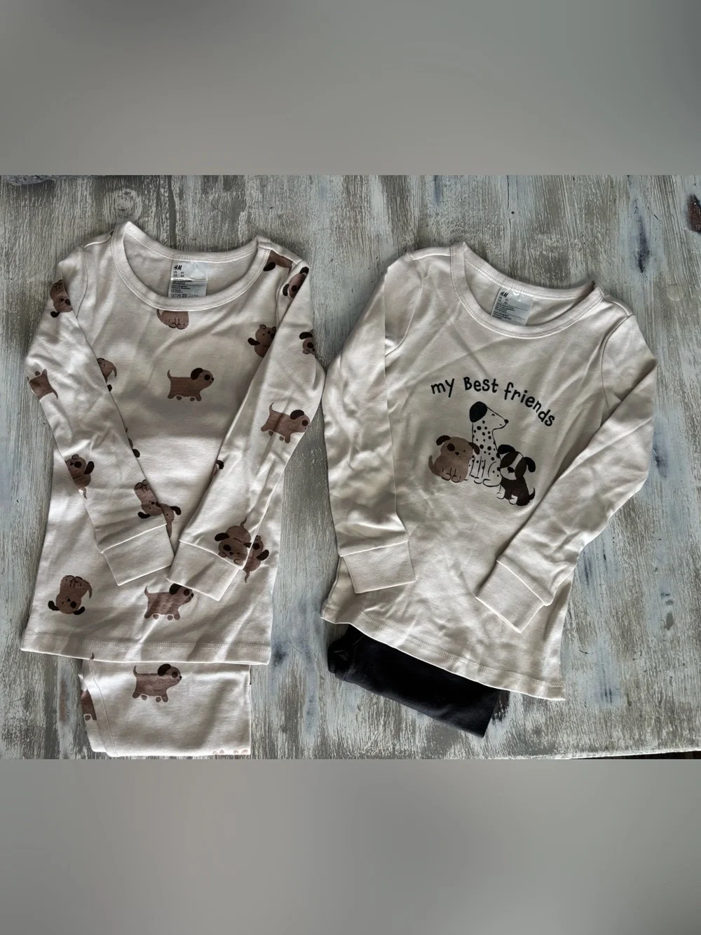NWOT H&M Toddler Puppy 4-piece Pajama Set 4Y